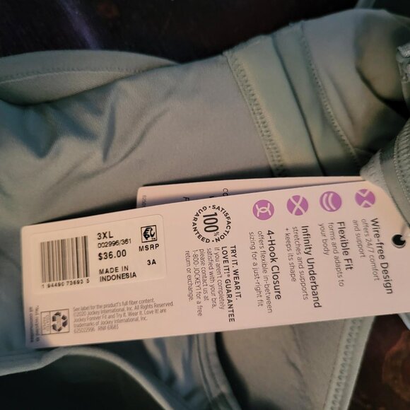 Jockey Forever Fit Full Coverage Molded Cup Bra - Picture 4 of 7